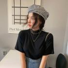 Houndstooth Cotton Beret One Size