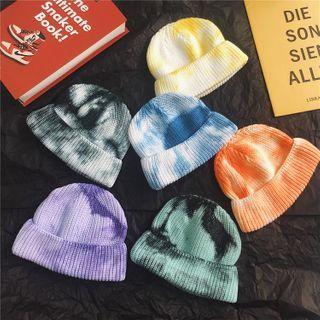 Tie Dye Print Knit Beanie