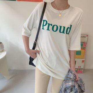 Proud Printed Slit-side T-shirt