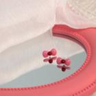 Bow Ear Stud 1 Pair - Pink - One Size