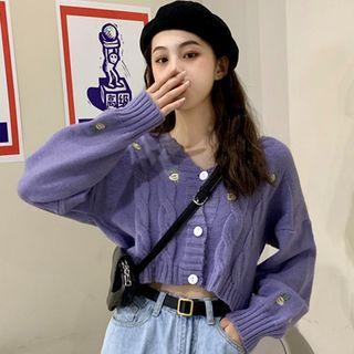 Embroidered Crop Cardigan