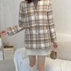 Lapel Plaid Single-breasted Jacket