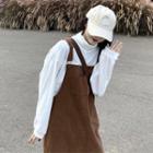 Mock Neck Sweatshirt / Midi Overall Dress / Set