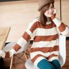 Striped Cable-knit Sweater