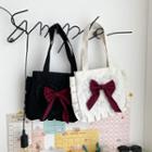 Bow Ruffled Tote Bag