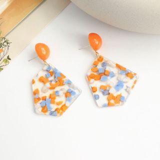 Print Transparent Acrylic Dangle Earring