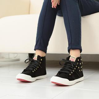 Studded High-top Sneakers