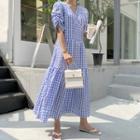 Gingham Tiered Maxi Dress