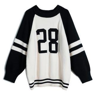 Numbering Sweater Off-white - One Size