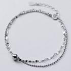 S925 Sterling Silver Layered Bracelet As Shown In Figure - One Size