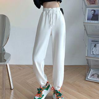 High-waist Plain Sweatpants (various Designs)