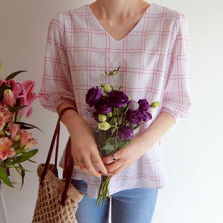 Tie-back Check Top