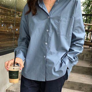 Plain Shirt / Straight-fit Pants