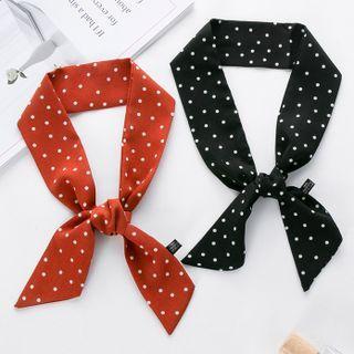 Polka Dot Narrow Scarf Hair Tie