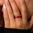 Flame Acrylic Ring 1 Pc - Flame Acrylic Ring - Red - One Size