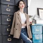 Double-breasted Hpundstooth Blazer