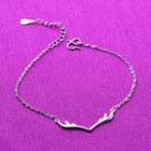 925 Sterling Silver Deer Horn Bracelet Bracelet - Silver - One Size