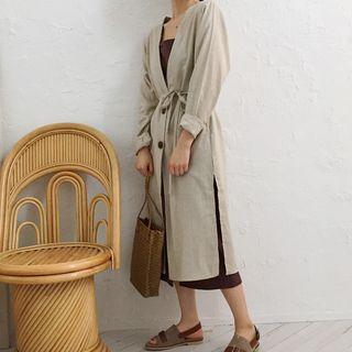 Buttoned Long Light Jacket