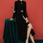 Fringed Embroidered Long Coat