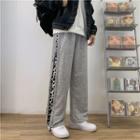 Leopard Print Wide-leg Sweatpants