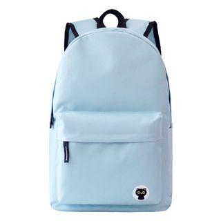 Cat Embroidered Oxford Backpack Red - One Size