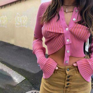 Irregular Cropped Cardigan