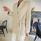 Patch-pocket Wrap-front Blazer