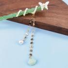 Faux Pearl Butterfly Hair Stick F07 - White - One Size