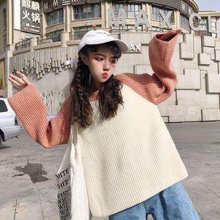 Raglan-sleeve Chunky Sweater