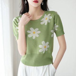 Floral Knit Crop Top