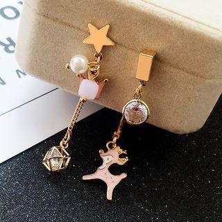 Deer Non-matching Drop Earring