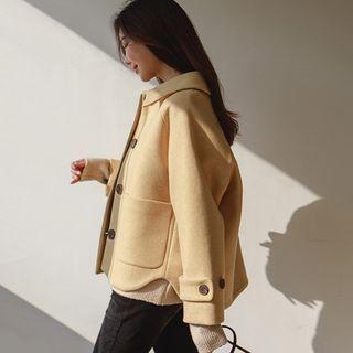 Collared Round-hem Jacket