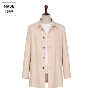 Drawcord-waist Mac Coat