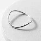 Curved Sterling Silver Open Ring Silver - One Size