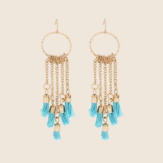 Tassel Alloy Fringed Earring 1 Pair - Gold - One Size