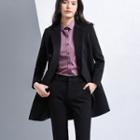 Double-breasted Coat / Dress Pants / Plain Shirt