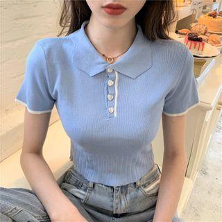Crop Short-sleeve Polo Shirt