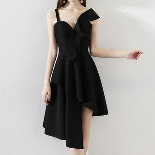 Asymmetrical A-line Cocktail Dress