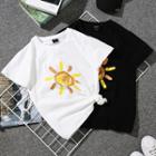 Short-sleeve Sun Print T-shirt