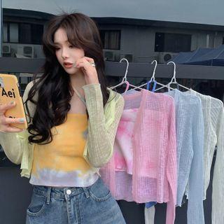 Tie Dye Camisole Top / Light Jacket