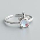 925 Sterling Silver Unicorn Moonstone Open Ring As Shown In Figure - One Size