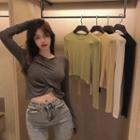 Plain Slim-fit Crop T-shirt In 5 Colors