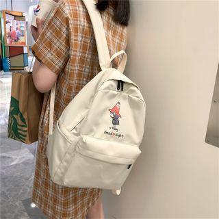 Cartoon Print Zip Backpack