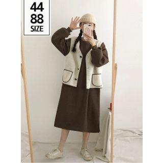 Slit-side Boxy Long Pullover Dress