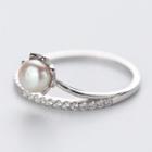 Freshwater Pearl Flower 925 Sterling Silver Ring
