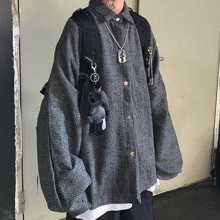 Button Jacket Dark Gray - One Size