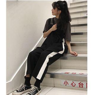 Color Block Cropped Jumper Pants