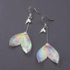 925 Sterling Silver Mermaid Tail Dangle Earring 1 Pair - S925 Silver - As Shown In Figure - One Size
