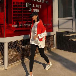 Letter Print Slit-side T-shirt