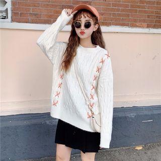 Cross-strap Knit Sweater